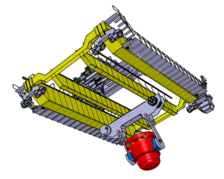 450T起重机吊梁模型3D图纸 STP格式